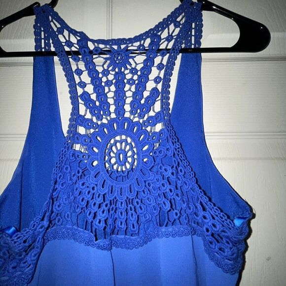 Naked Zebra Sleeveless Dress Cobalt Blue Elastic‎ Waist  Womens Small - Picture 9 of 12